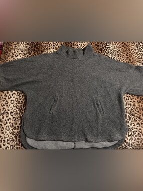 Gray Women’s Mock Neck Quarter Sleeve Sweater Jacket Michael Stars